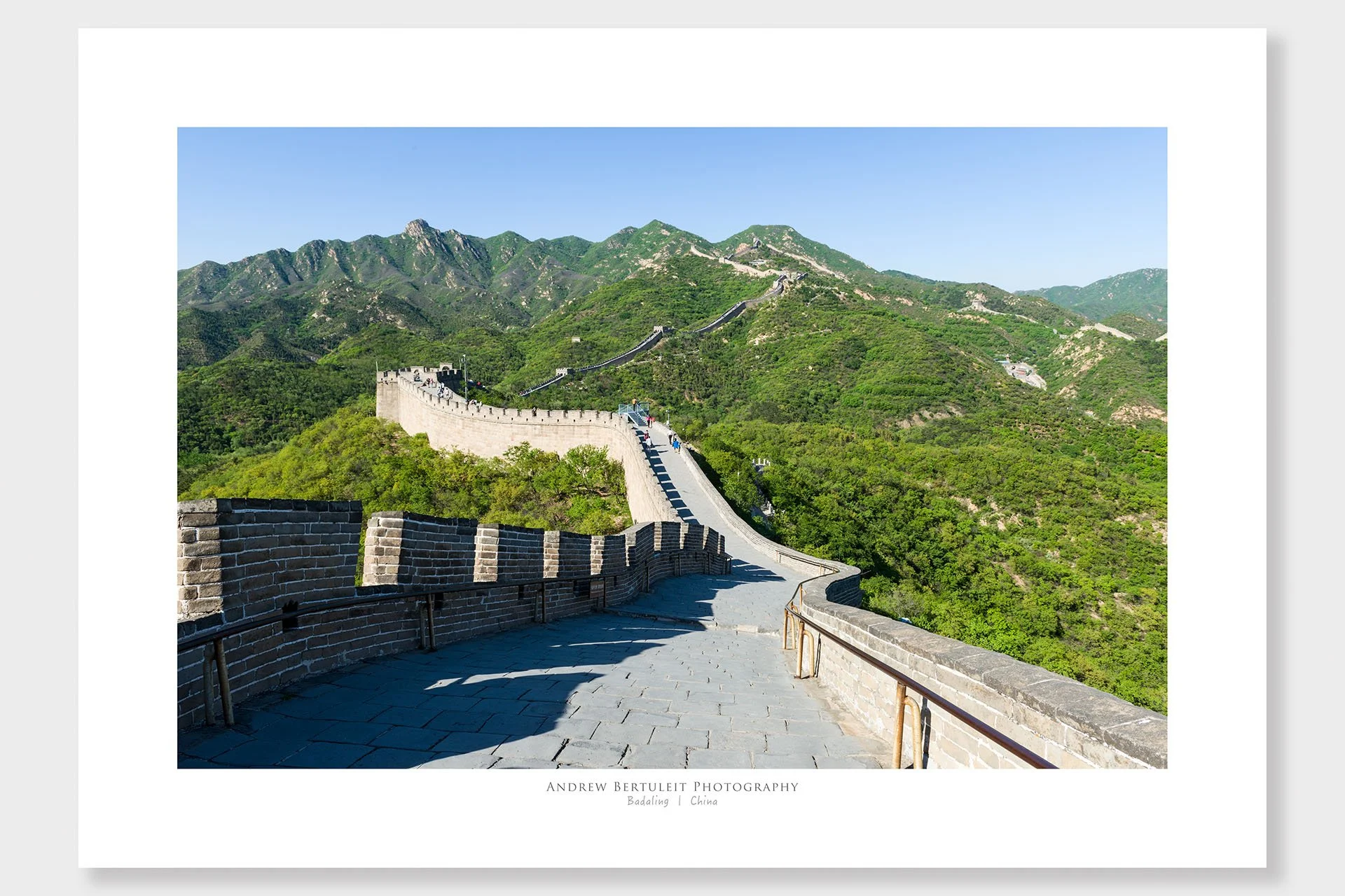 Great Wall of China Badaling print with white border, ready for a standard frame.