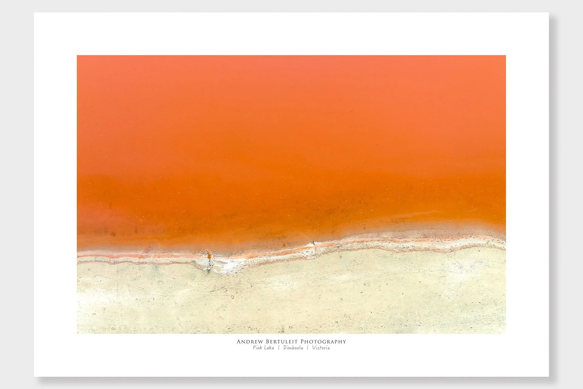 Pink Lake print with white border, ready for a standard frame