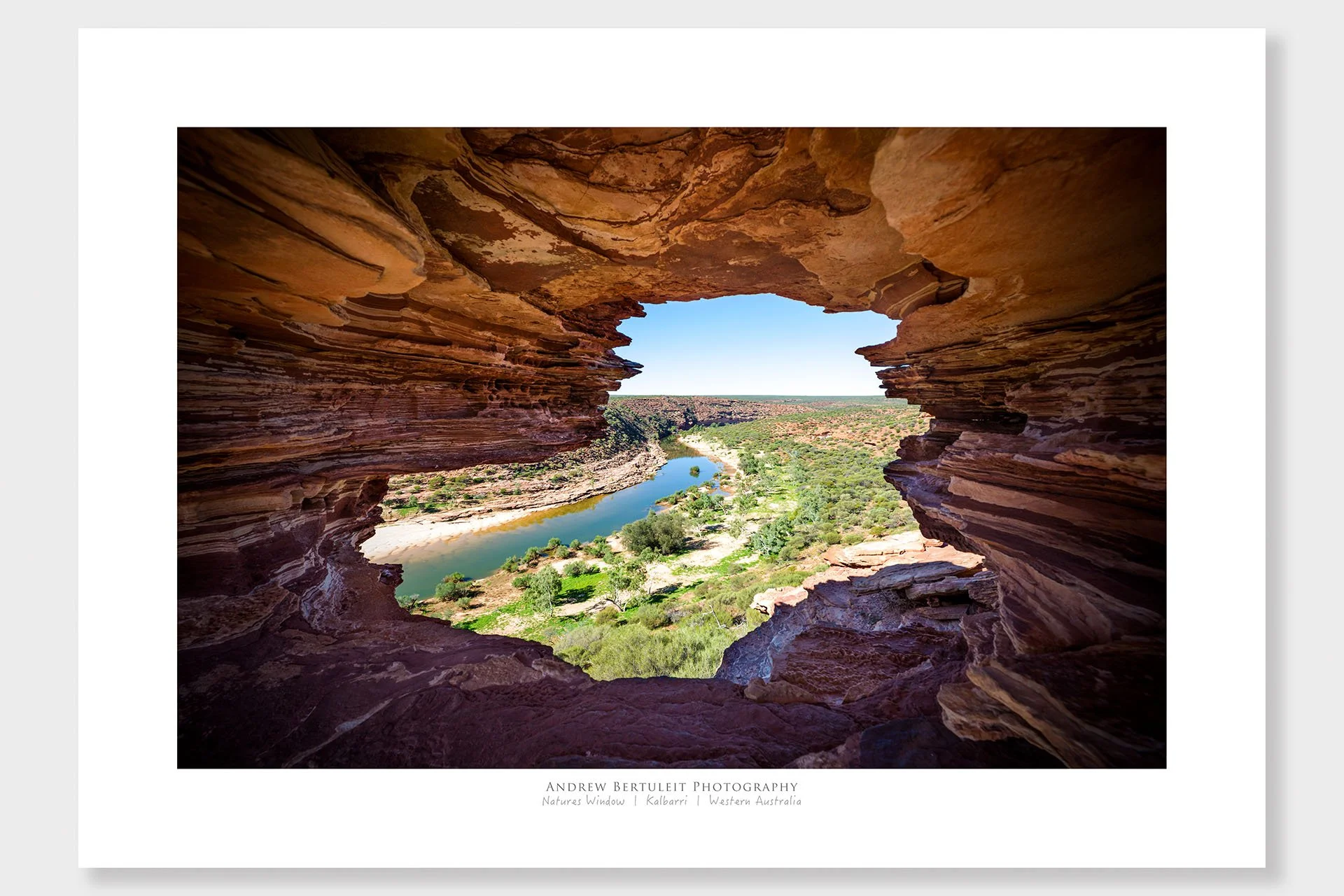 Kalbarri Nature’s Window print with white border, ready for a standard frame.