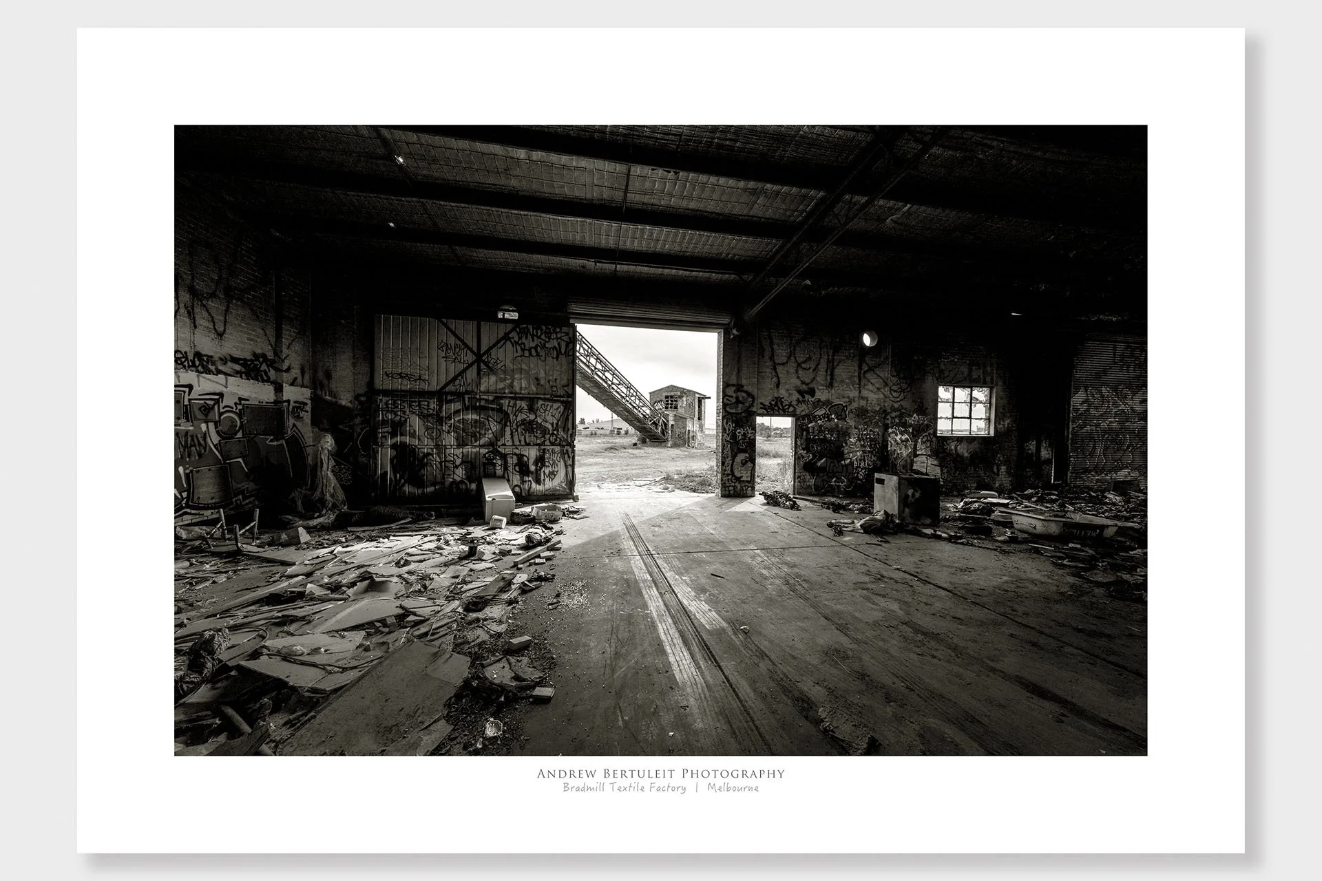Bradmill factory print with white border, ready for a standard frame.