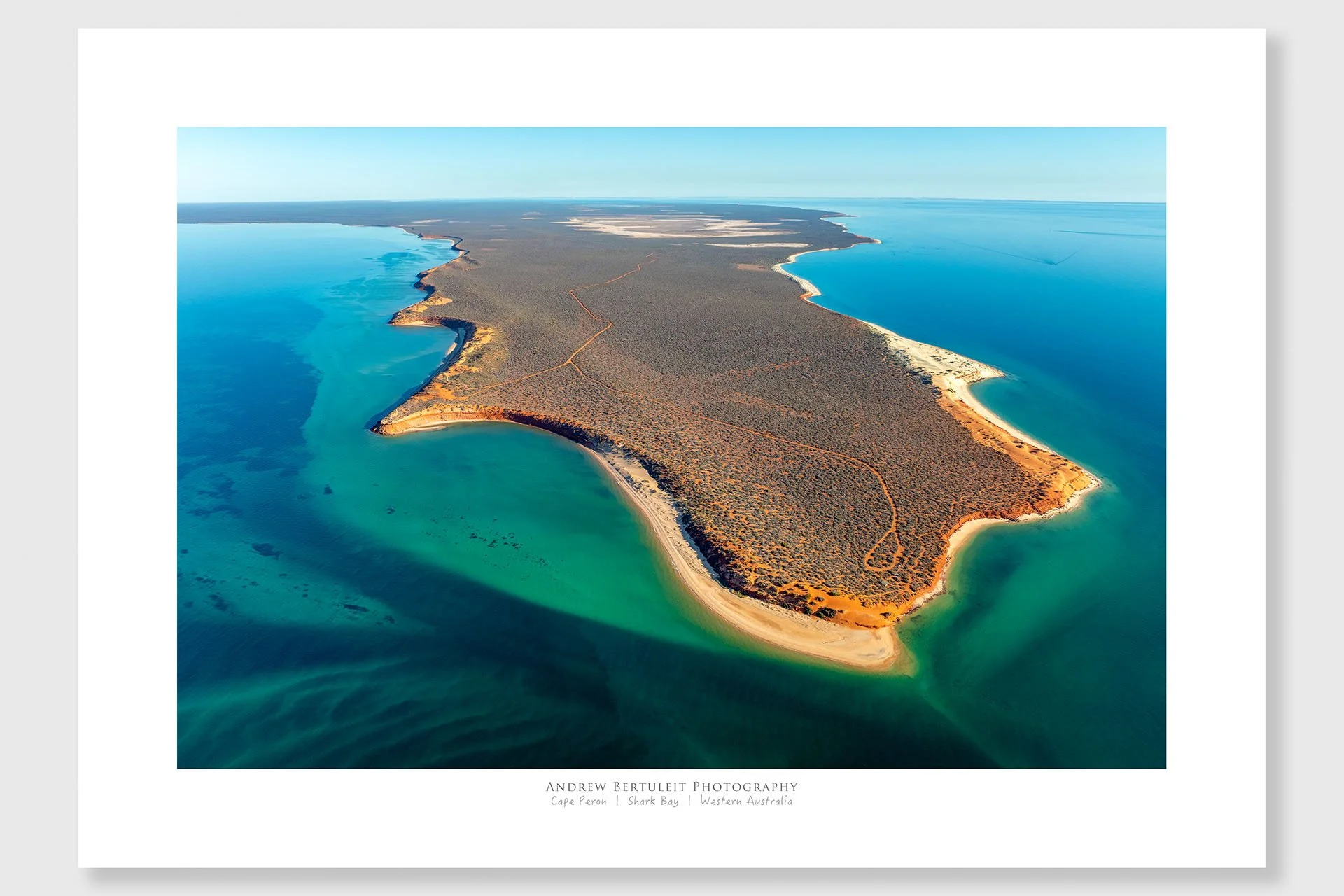 Cape Peron print with white border, ready for a standard frame