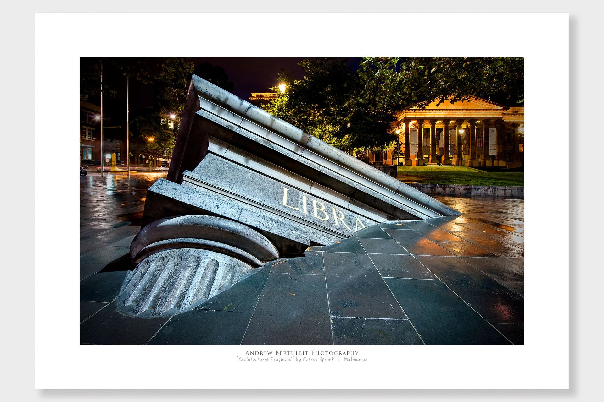Architectural Fragment print with white border, ready for a standard frame