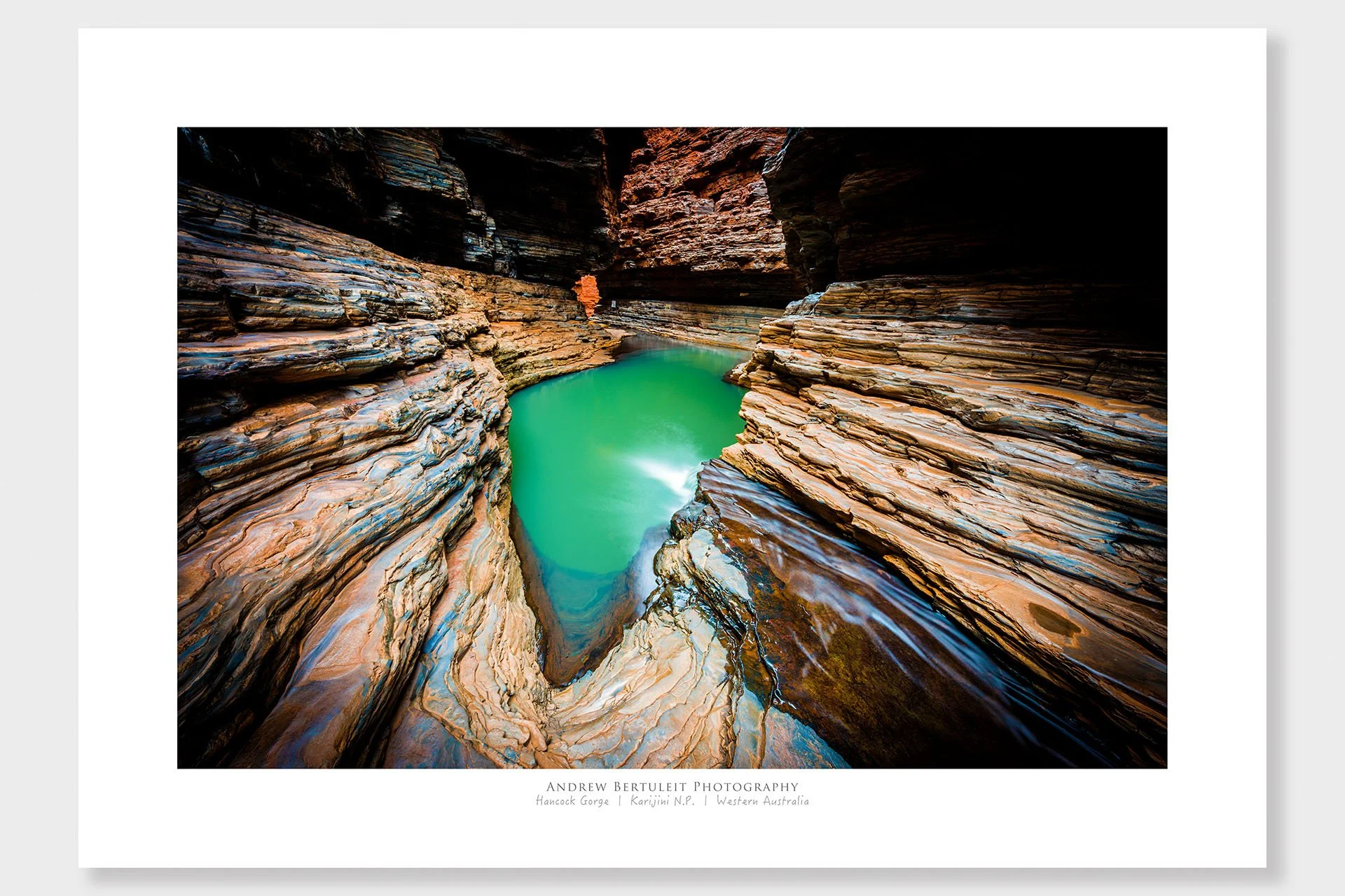 Karijini print with white border, ready for a standard frame