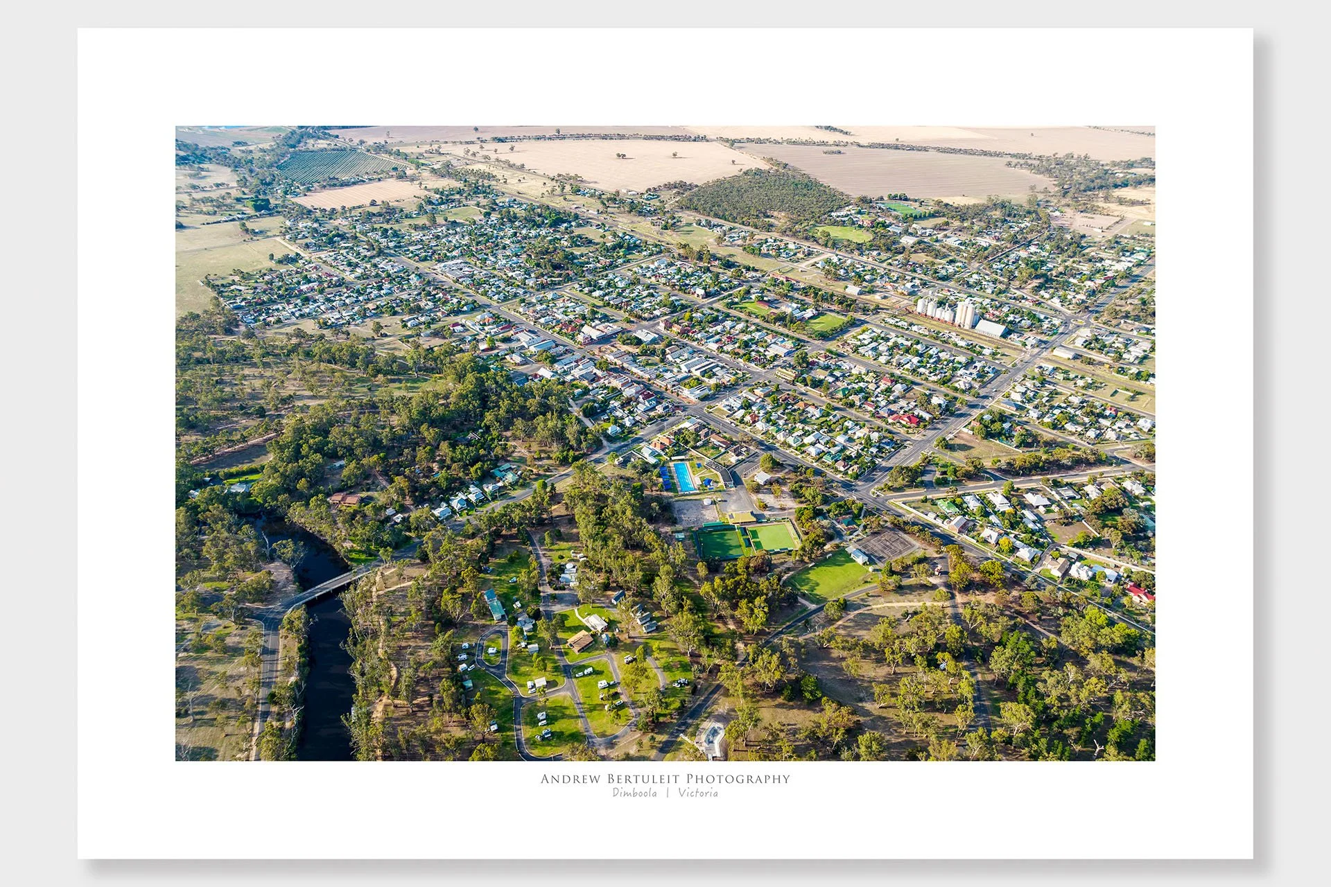 Dimboola print with white border, ready for a standard frame