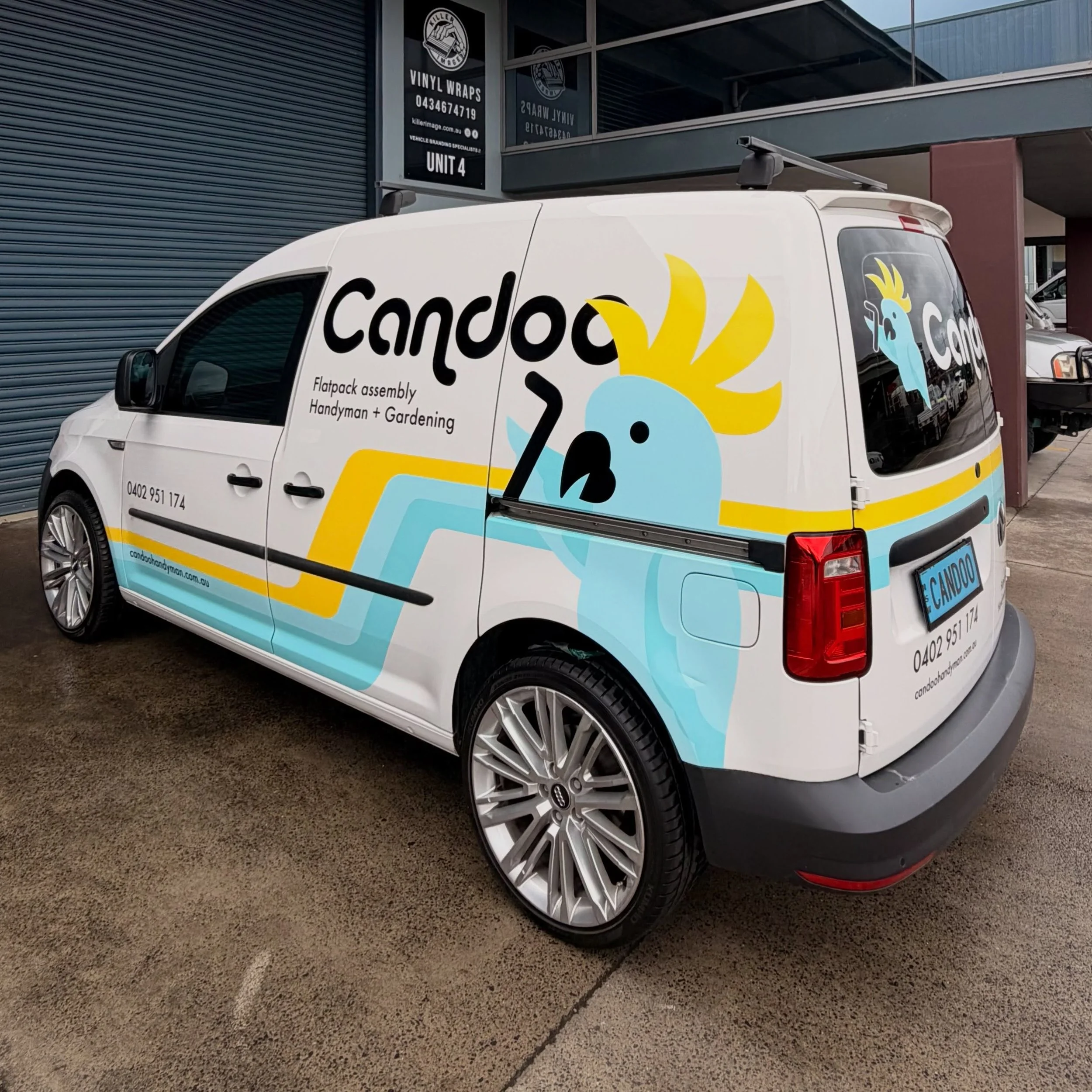 Meet Eezy! The friendly Candoo Handyvan!
If you see us around the Inner West or Eastern Suburbs, screech out! 🐦