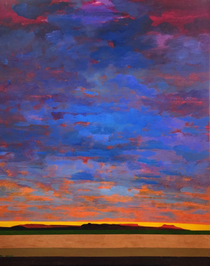 View of the Red Mesas, 60 x 48 inches, acrylic on canvas. 🔴