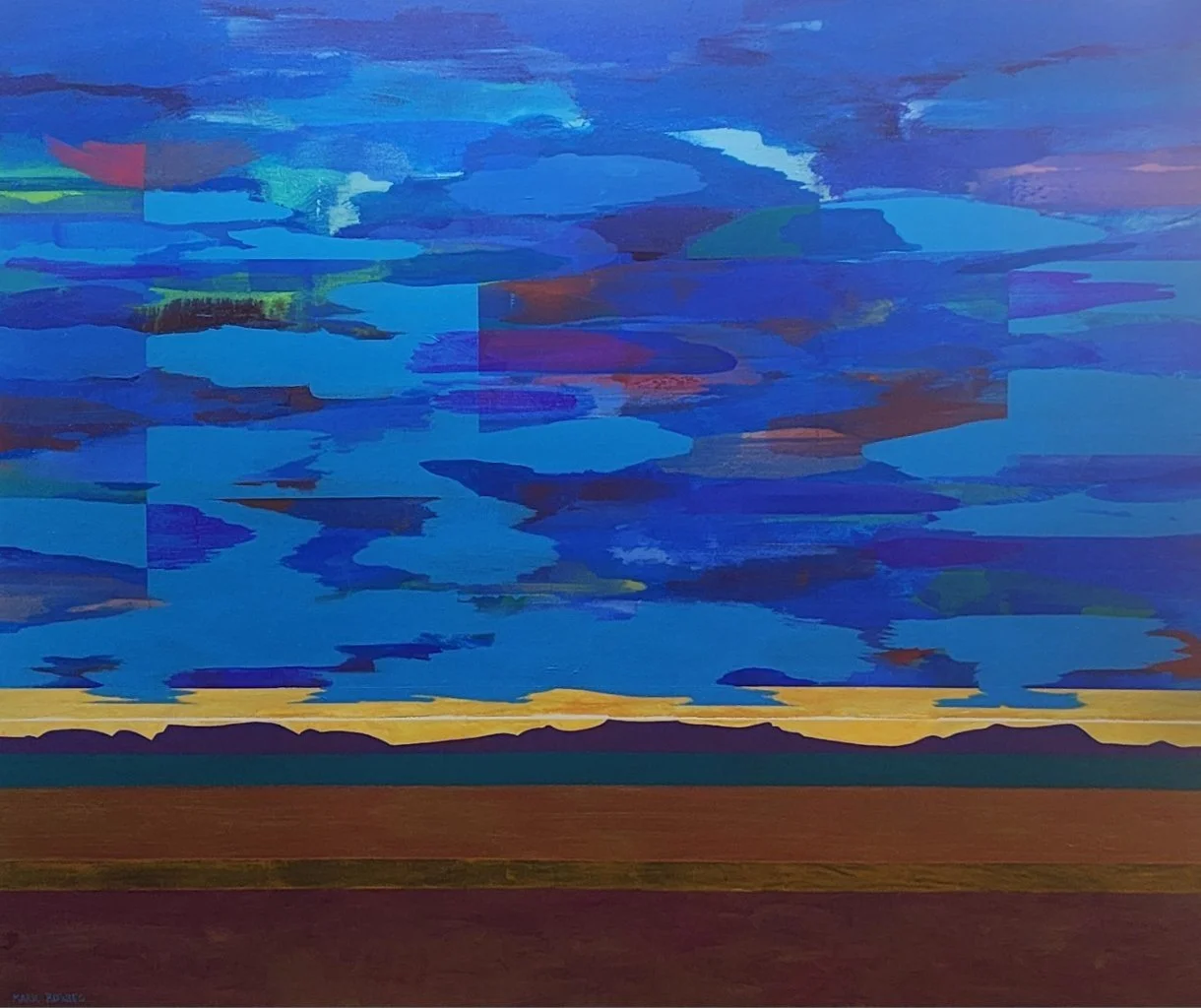 Between Moments, 60 x 72 inches, acrylic on canvas. Available at The Marshall Gallery.