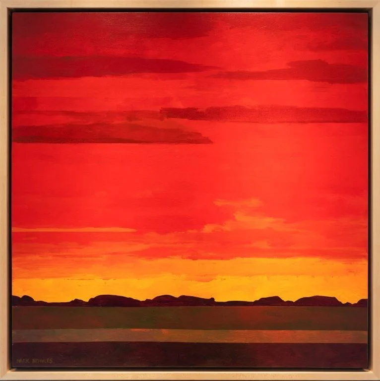 Warmth of the Day, 40 x 40 inches, acrylic on canvas. 🔴