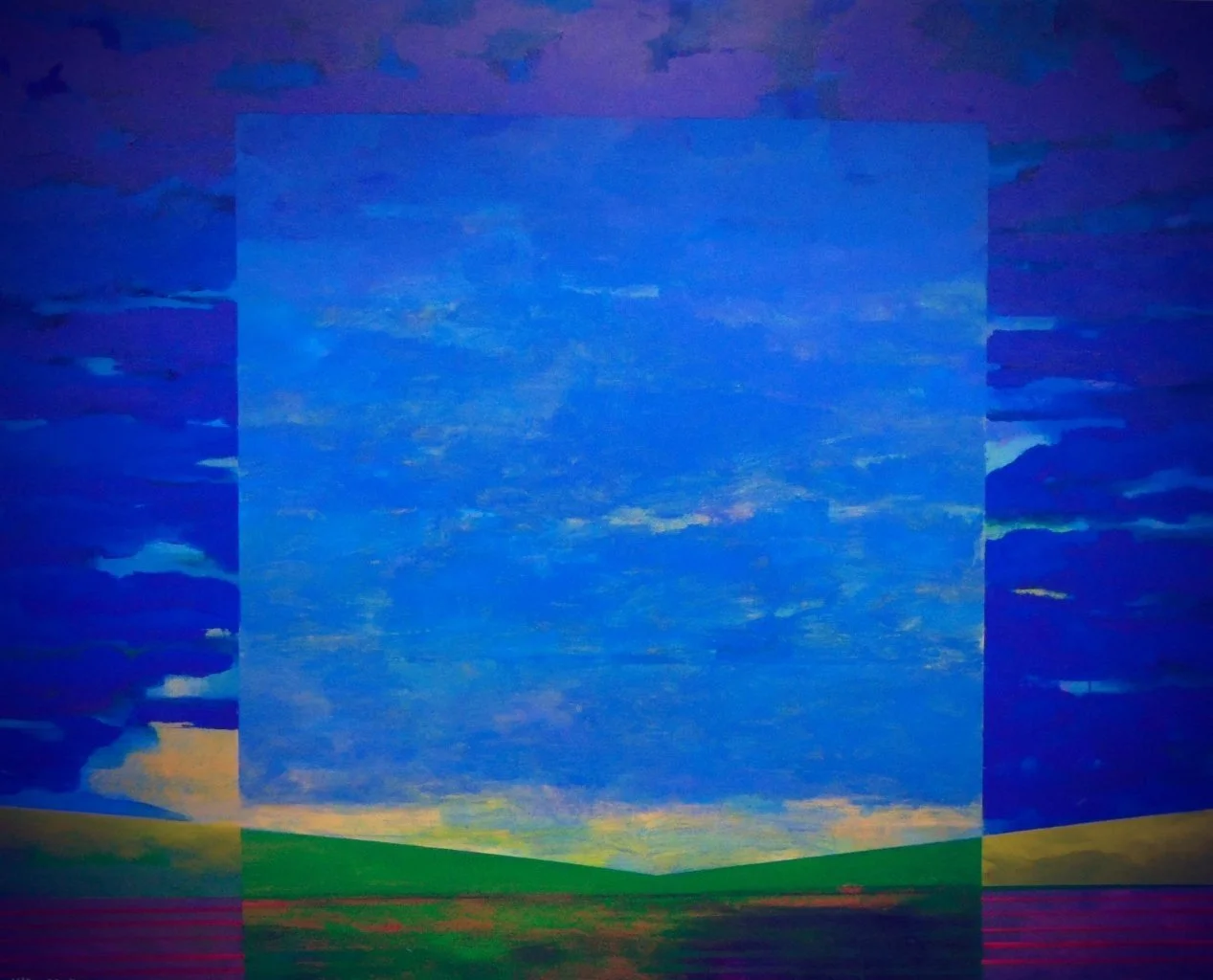 Gate to Heaven, 48 x 60 inches, acrylic on canvas. 🔴