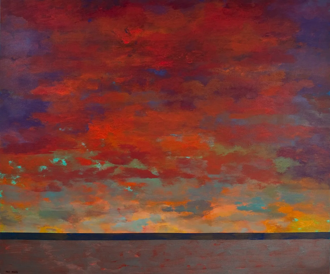 Untethered, Unbound. 60 x 72 inches, oil on canvas. 🔴