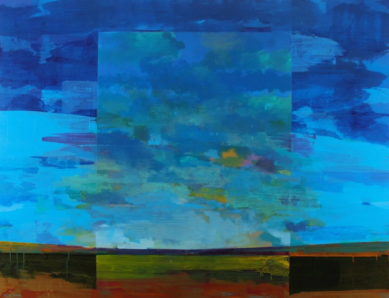Moments in Time, 60 x 78 inches, acrylic on canvas. 🔴