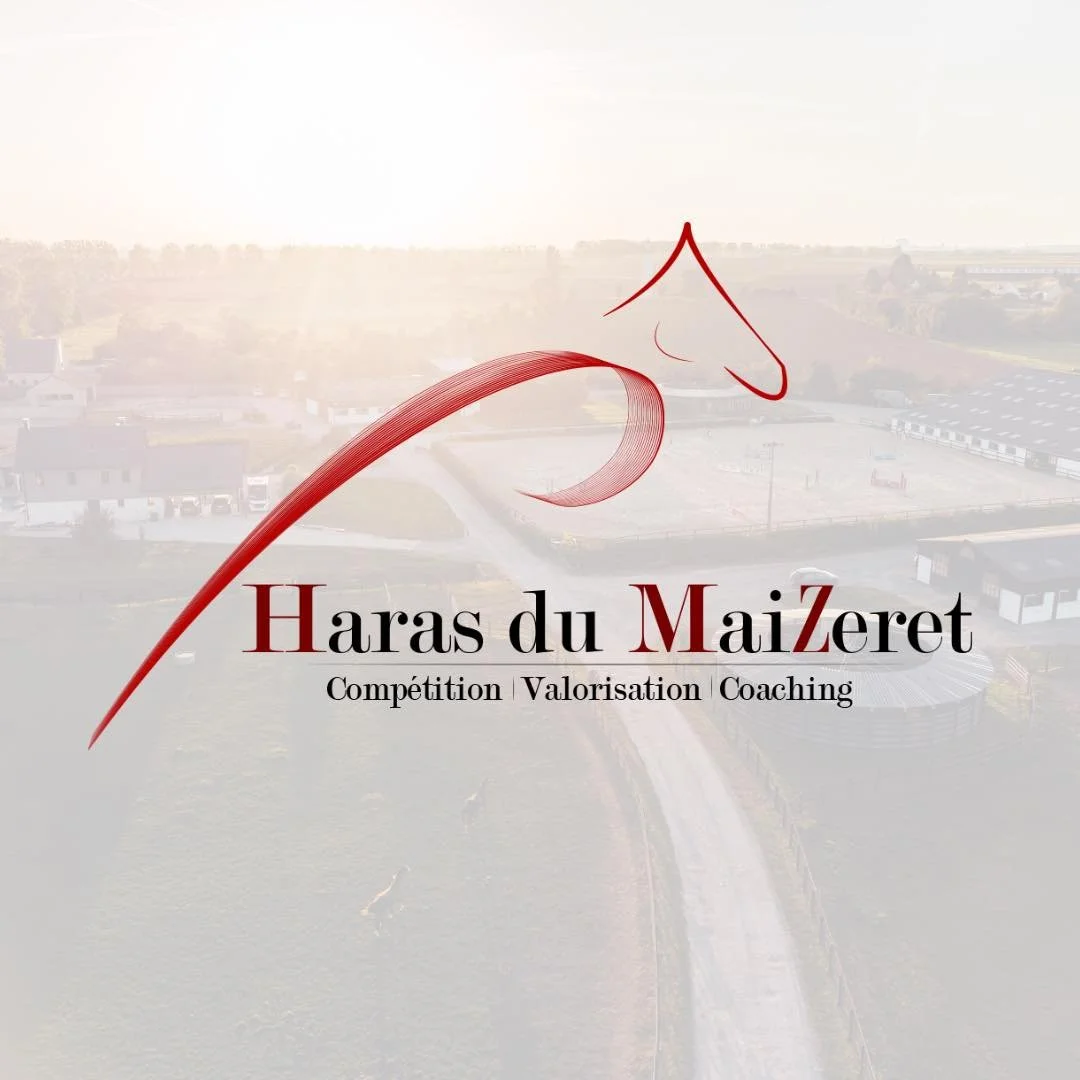 Logo du Haras du Maizeret, haras basé aux portes de Caen qui fait de la compétition, valorisation et du coaching en saut d'obstacles