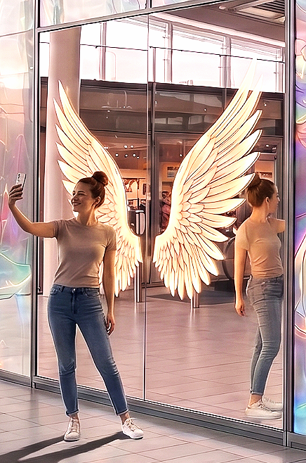 I know I am beautiful. Taking photos in front of the mirror