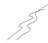 Abstract blue squiggly lines on a black background
