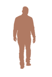 Silhouette of a standing person