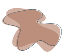 An abstract shape resembling a freeform or irregularly shaped blob in shades of brown.