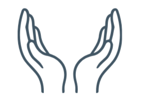 Two hands cupped together, facing upward.