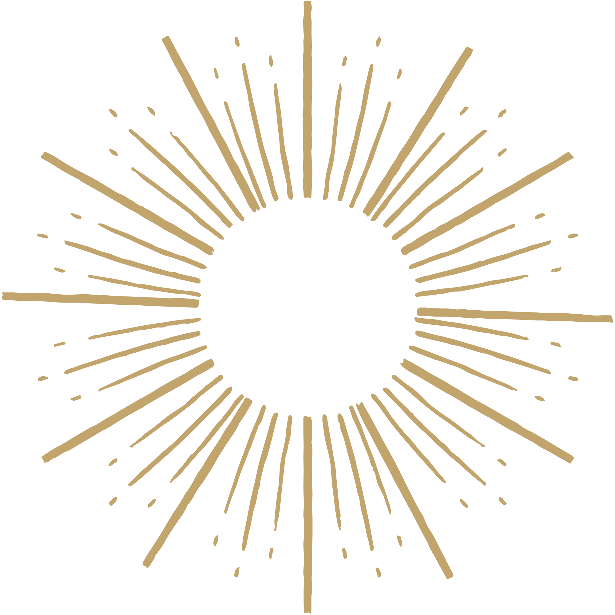 Gold and black fireworks burst pattern on a black background.