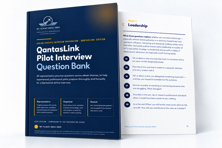 QantasLink Pilot Interview Question Bank