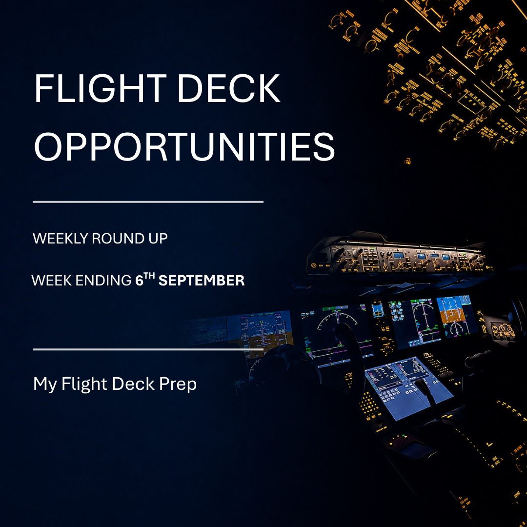 Pilot Job Openings. Week Ending 6th September.