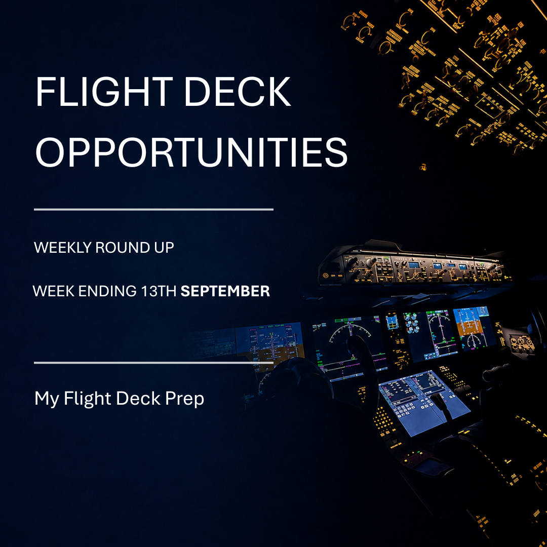 Pilot Job Openings. Week Ending 13th September.