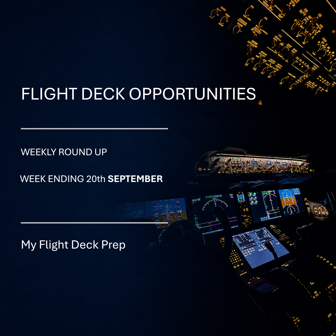 Pilot Job Openings. Week Ending 20th September. 