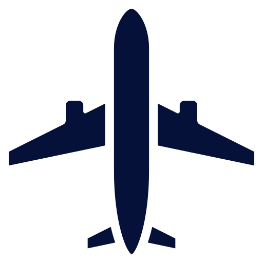 Silhouette of an airplane viewed from above.