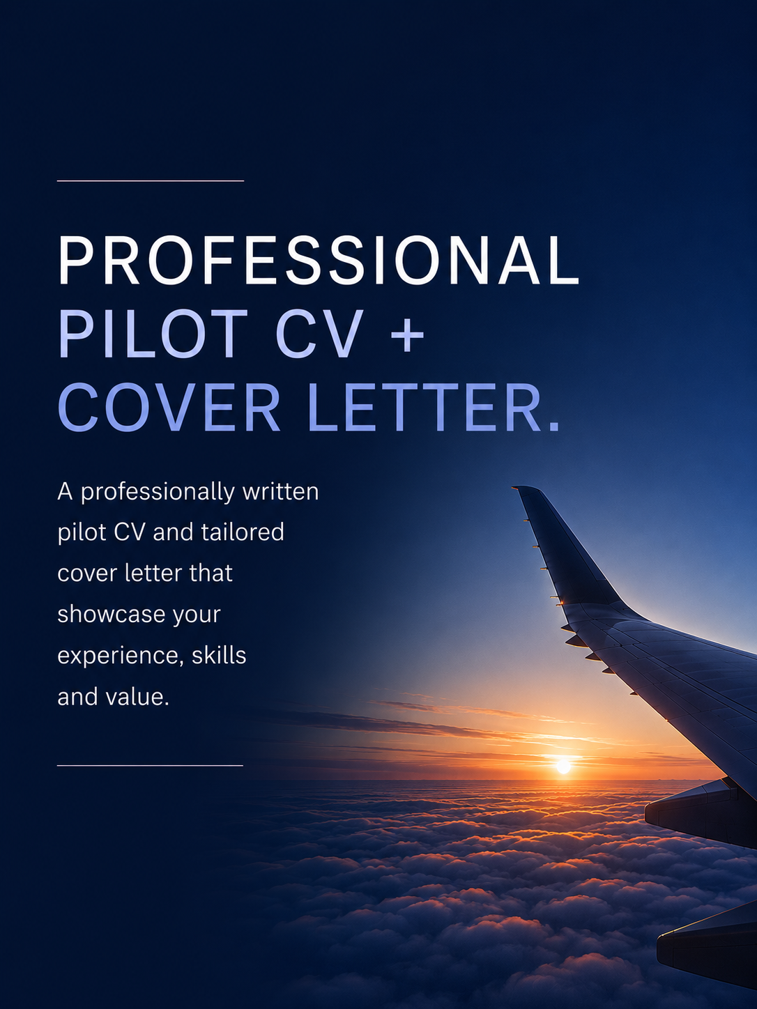 PROFESSIONAL PILOT CV + COVER LETTER