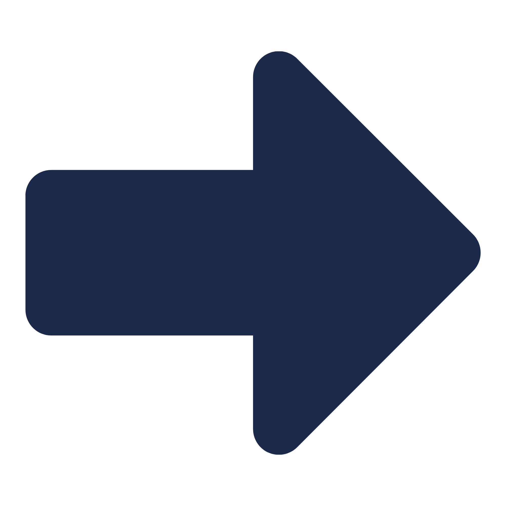 Dark blue forward arrow icon