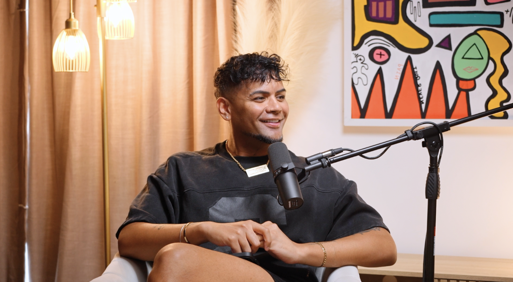 Kona Faamoe hosting an episode of The CasualTea Podcast