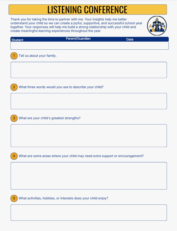 Listening Conference Form