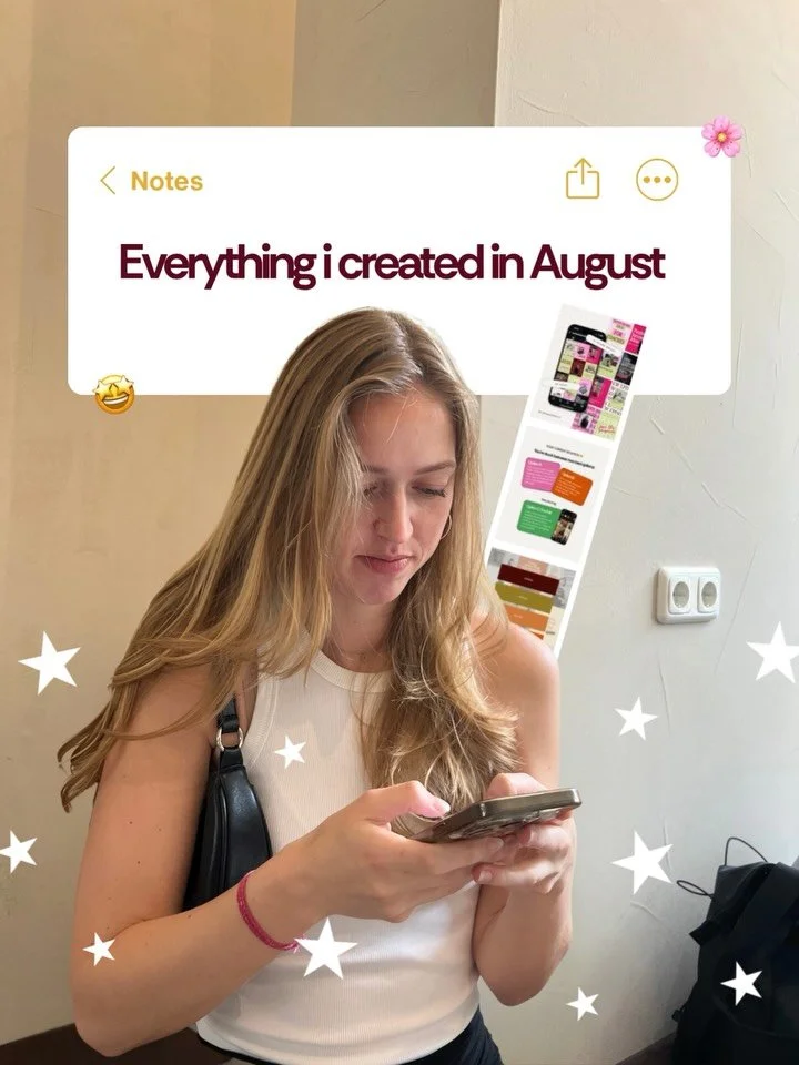 proof that i&rsquo;ve been making some pretty cool sh*t lately 🙂&zwj;↕️

one of my fave parts of building a creative business: getting to look back at a month and see all the things that only existed in my head before

August was a good one👏

.
.
.