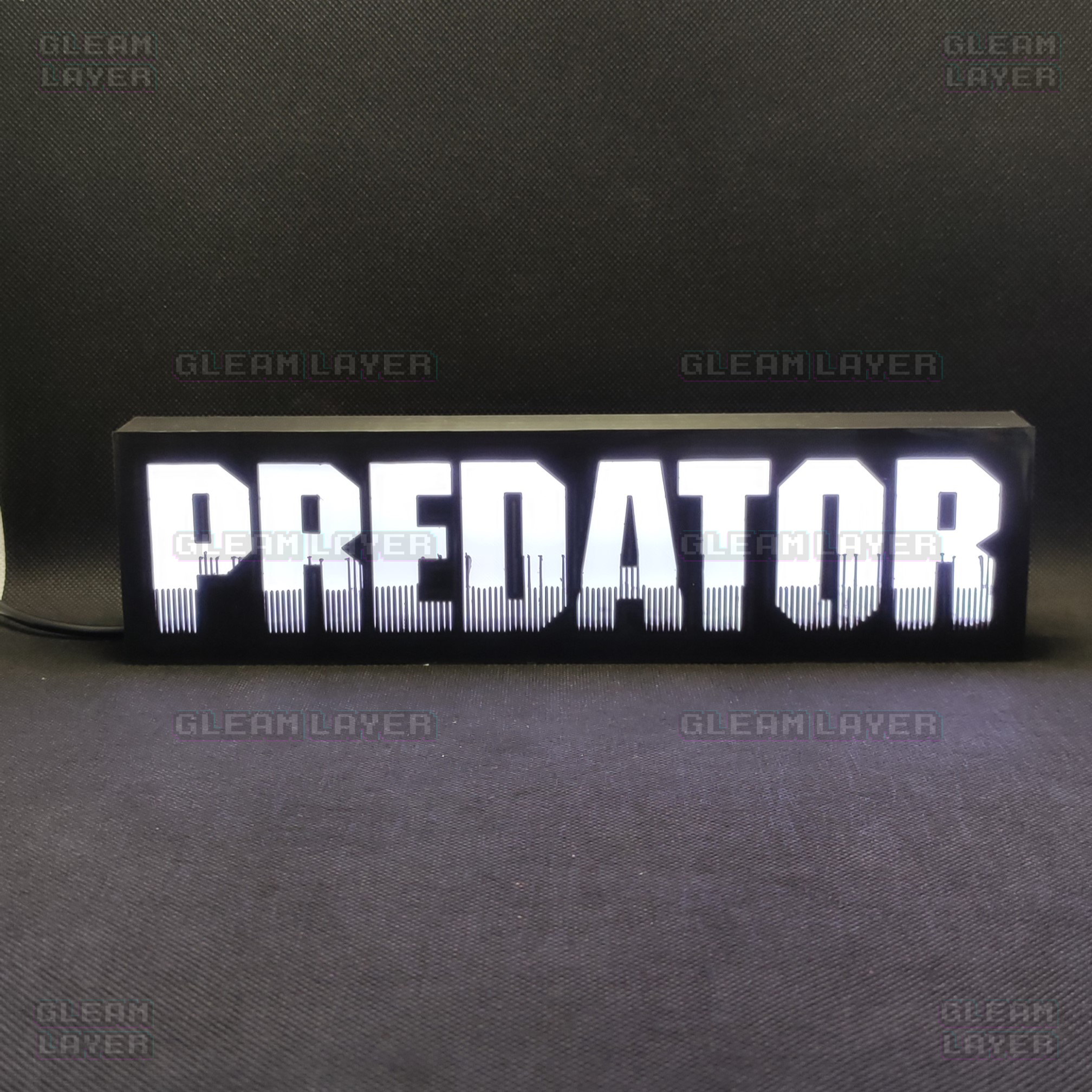 Predator Movie Thermal Vision Neon Style Wall Accent for Gamer Setups