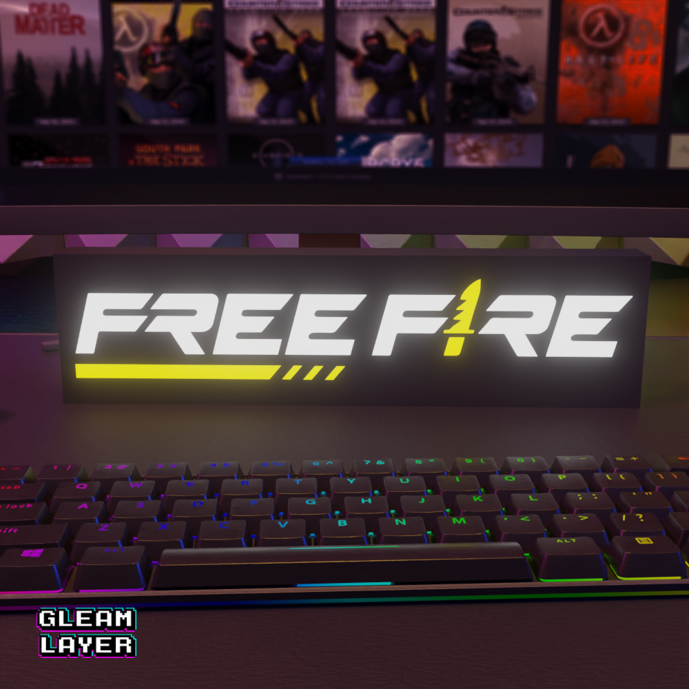 Garena Free Fire Battle Royale RGB Glow Decor for Gaming Rooms