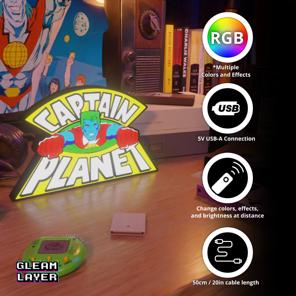 Captain Planet Eco Hero RGB Atmosphere Display for Entertainment Rooms