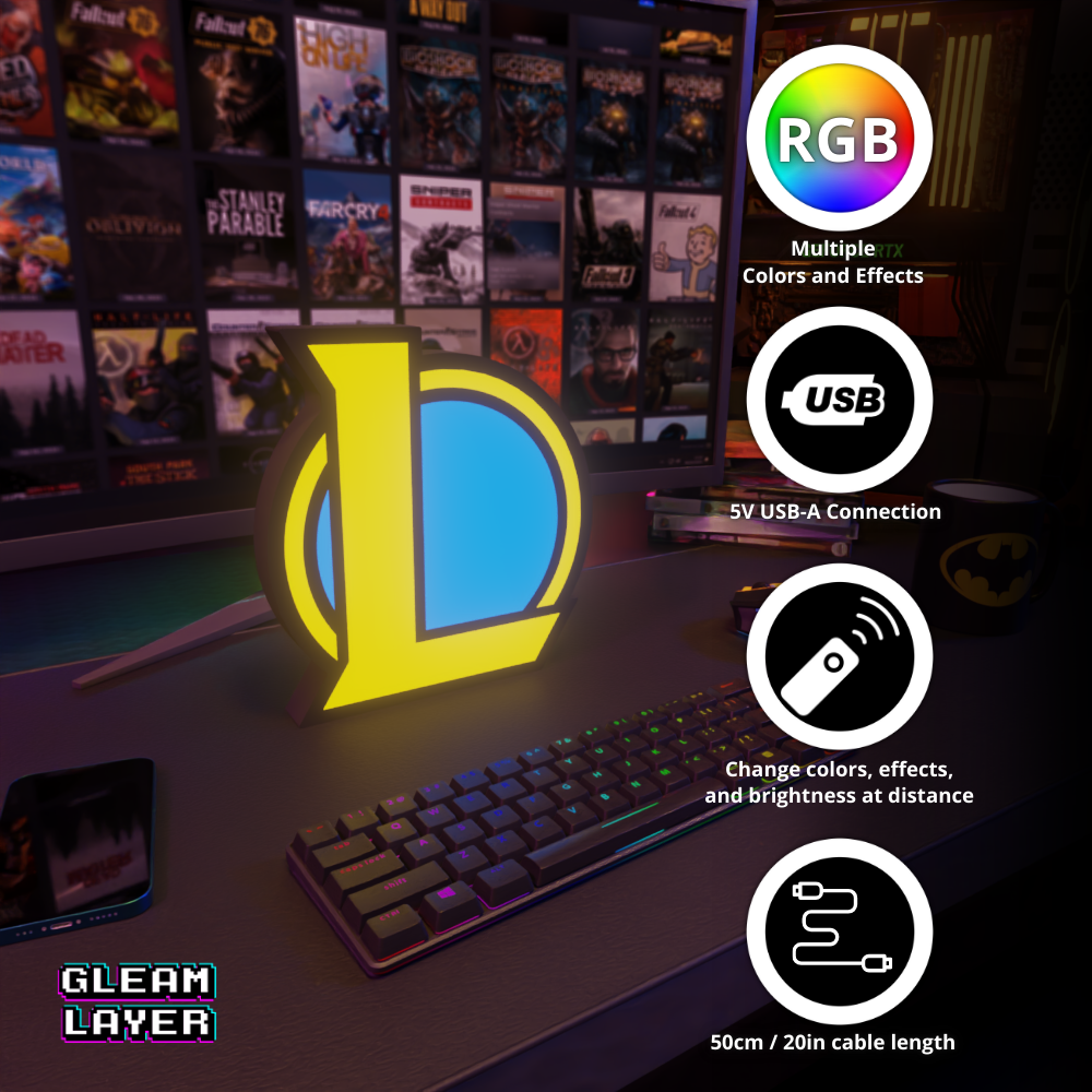 League of Legends MOBA Arena RGB Atmosphere Display for Entertainment Rooms