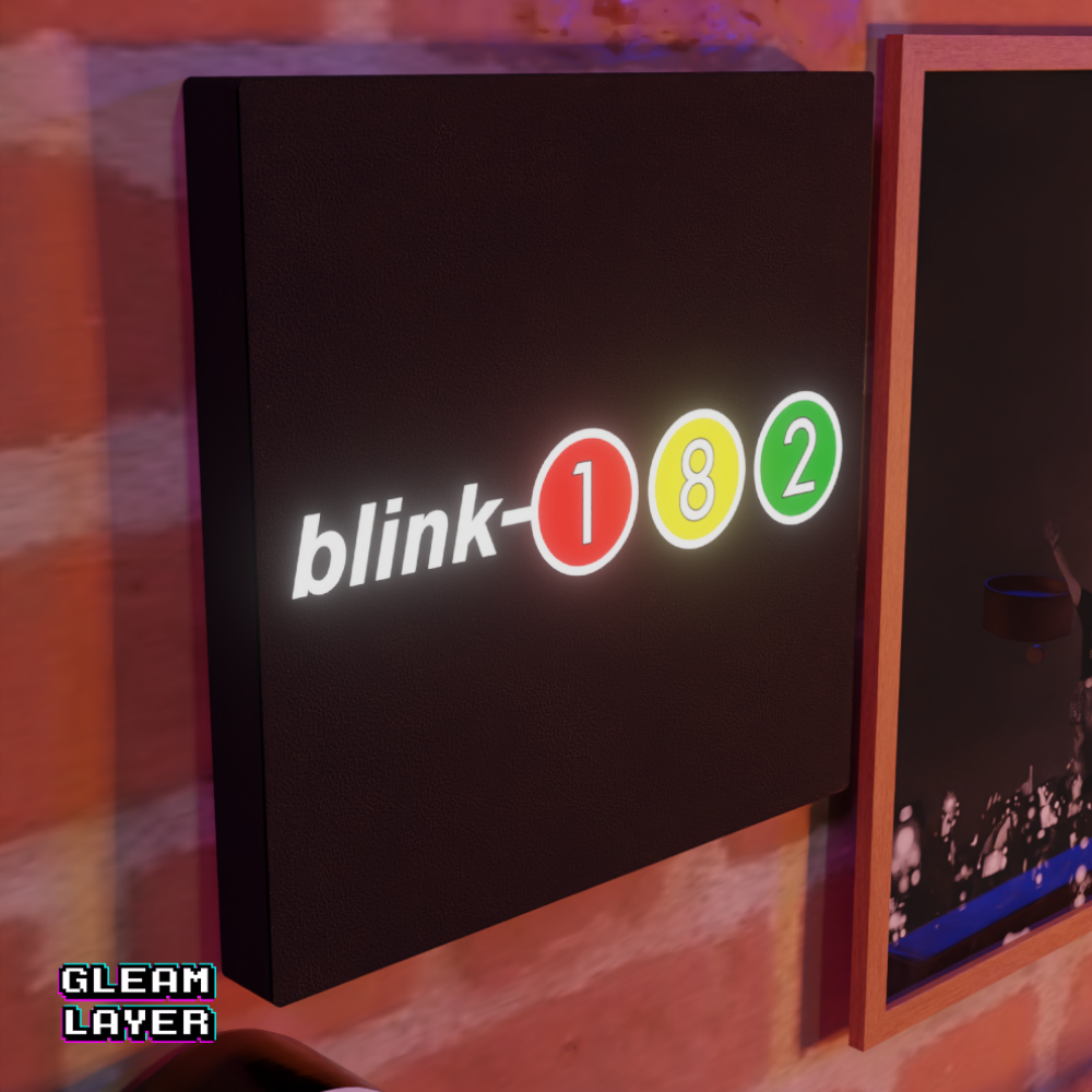 Blink 182 Album Cover Pop Punk LED Lightbox for Gamer & Studio Spaces