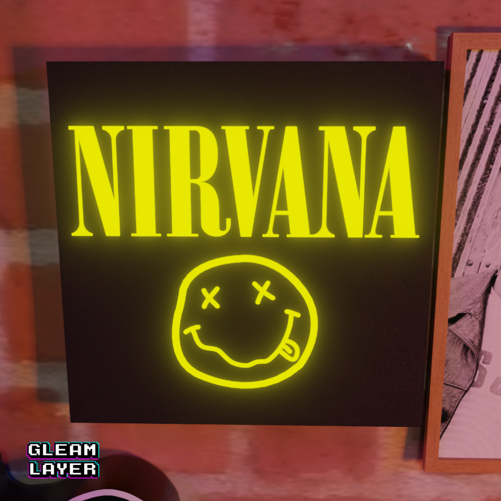 Grunge Era RGB Glow Sign for 90s Alt Rock Rooms