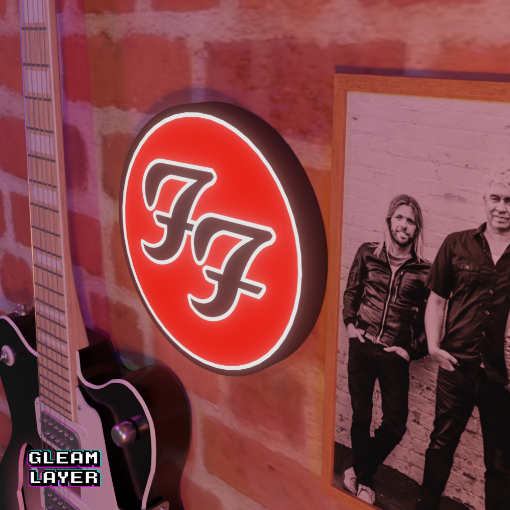 Foo Fighters Post-Grunge Neon Style Wall Light for Gamer Setups