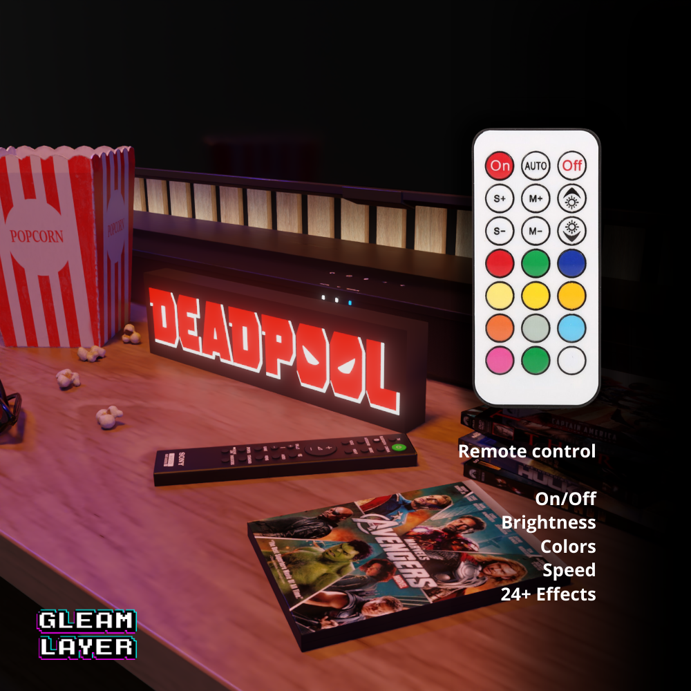 Deadpool Iconic Marvel Antihero LED Decor for Chill Spaces