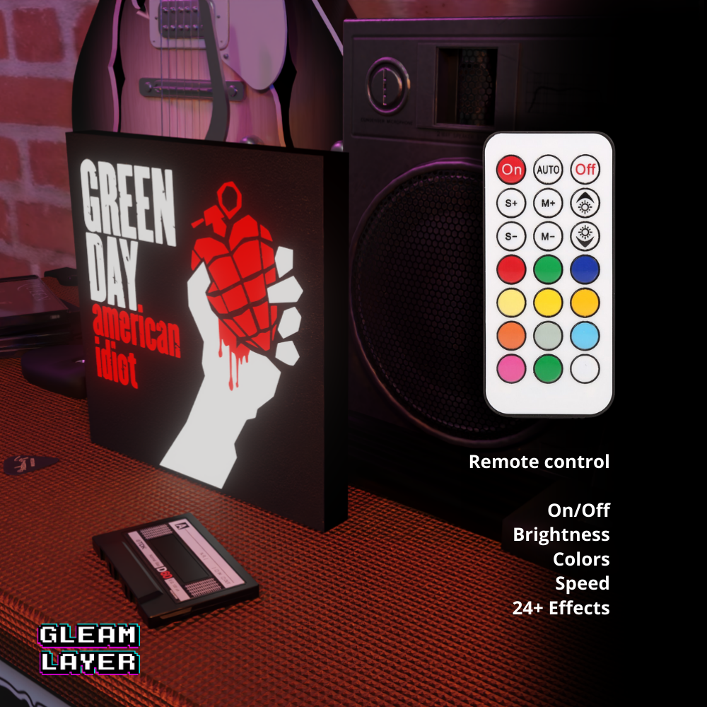 Green Day American Idiot Era LED Accent for Music & Chill Setups