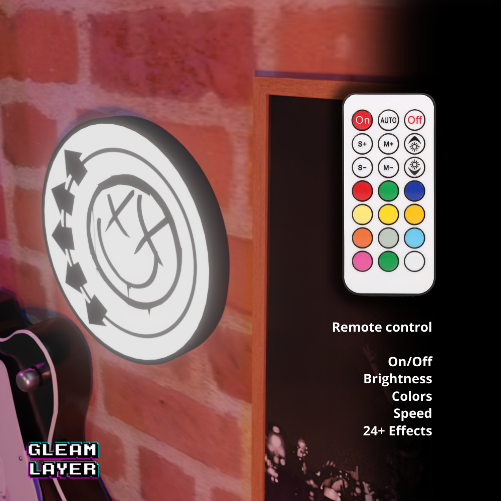 Blink 182 Smiley Iconic Pop Punk LED Accent for Music & Chill Setups