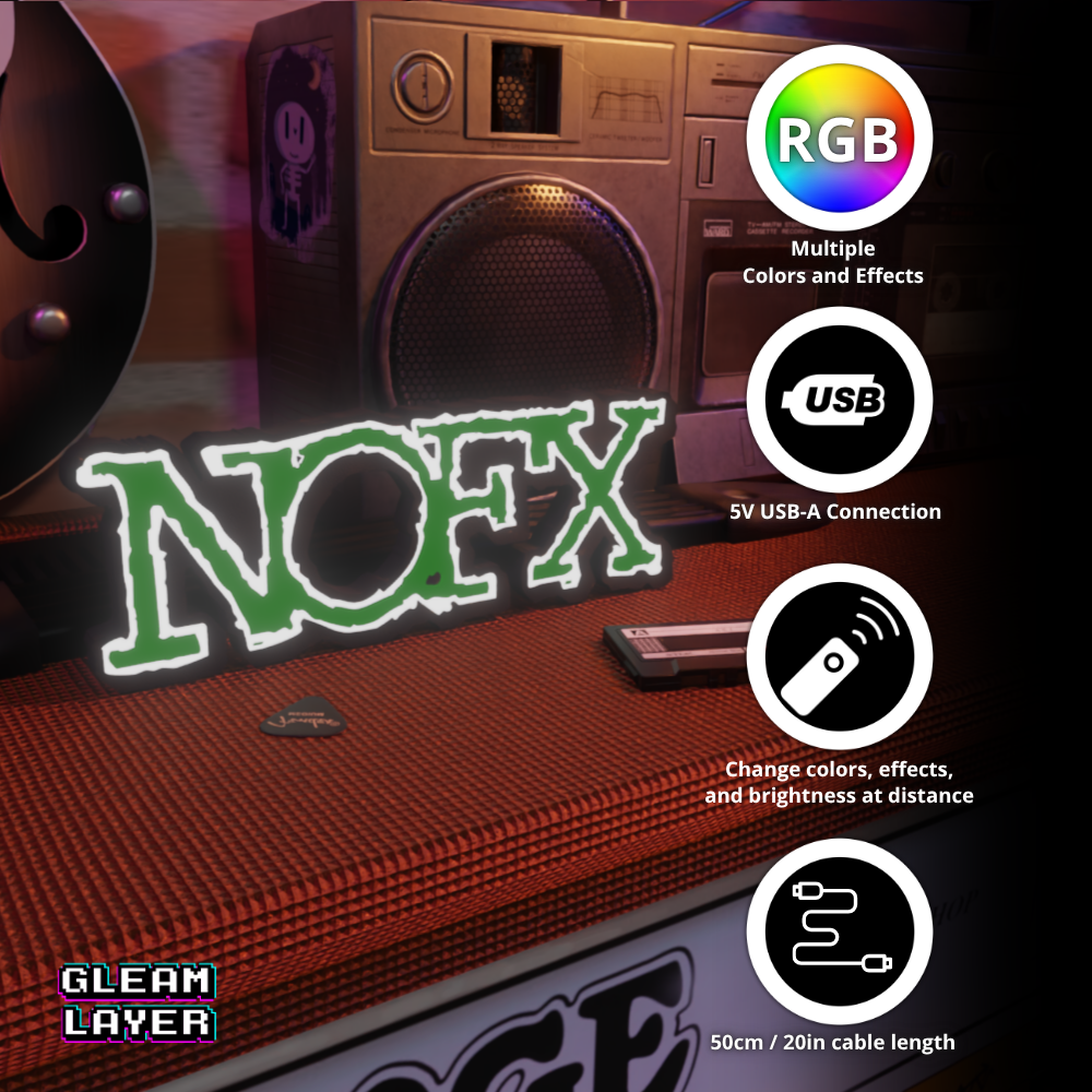 90s Punk Scene RGB Display for Alternative Room Decor