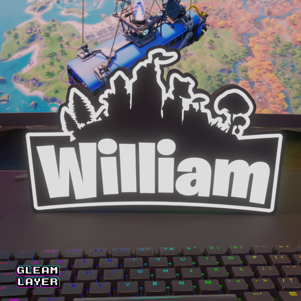 Custom Fortnite Name LED Light Sign Personalized RGB Gaming Neon Lamp