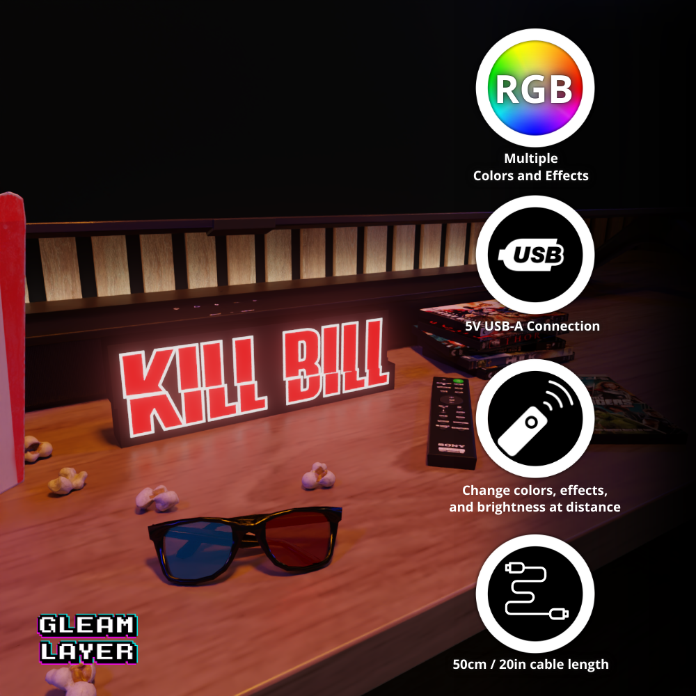 Kill Bill Revenge Saga RGB Atmosphere Display for Entertainment Rooms