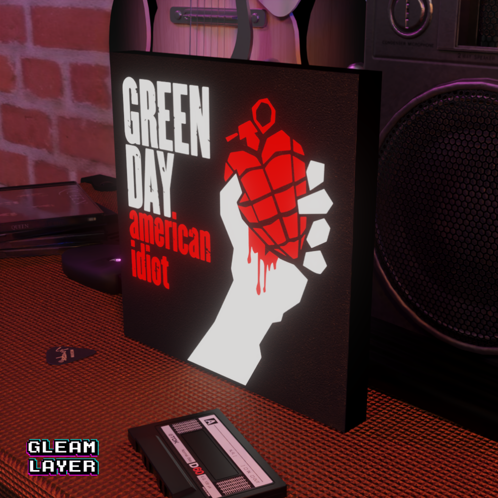 Green Day American Idiot 2000s Punk Neon Style Wall Light for Collector Decor