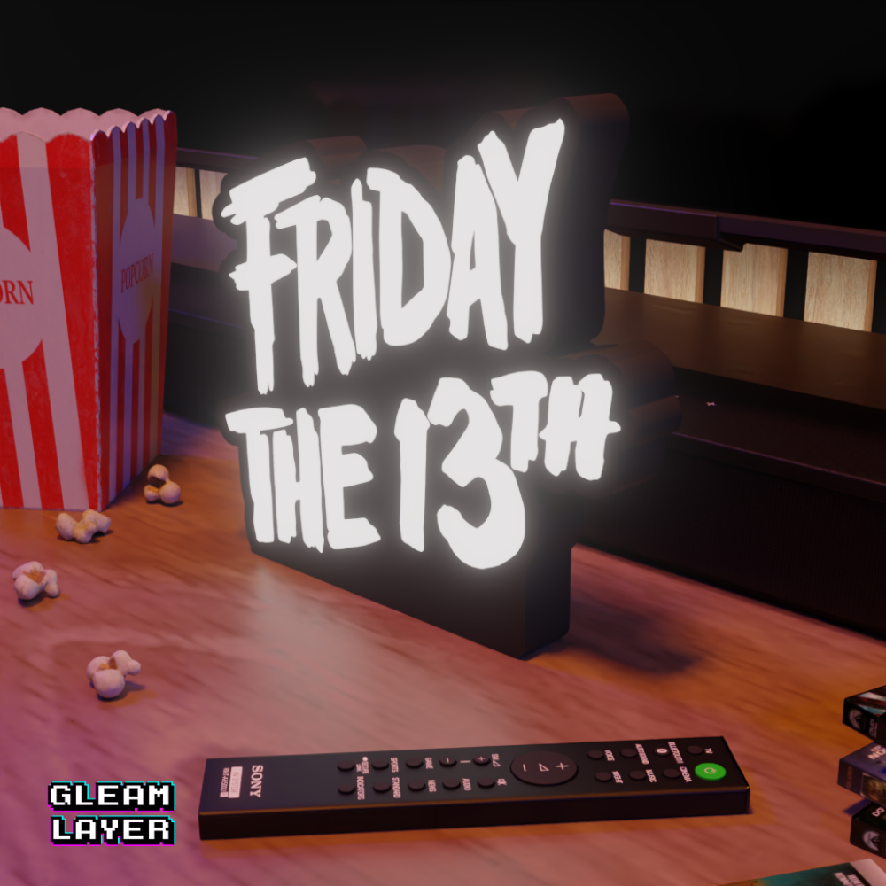 Friday the 13th Jason Voorhees Neon Style Wall Accent for Gamer Setups