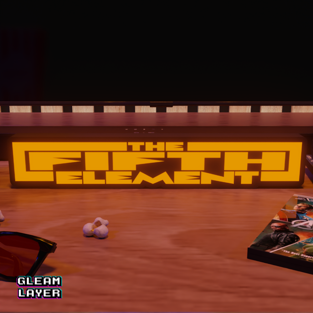Fifth Element Movie Sci-Fi RGB Glow Decor for Futuristic Film Rooms