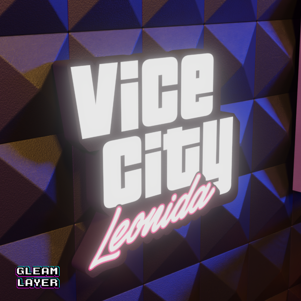 Give your gaming setup a Vice City look with this GTA VI Leonida RGB LED Neon Lightbox.