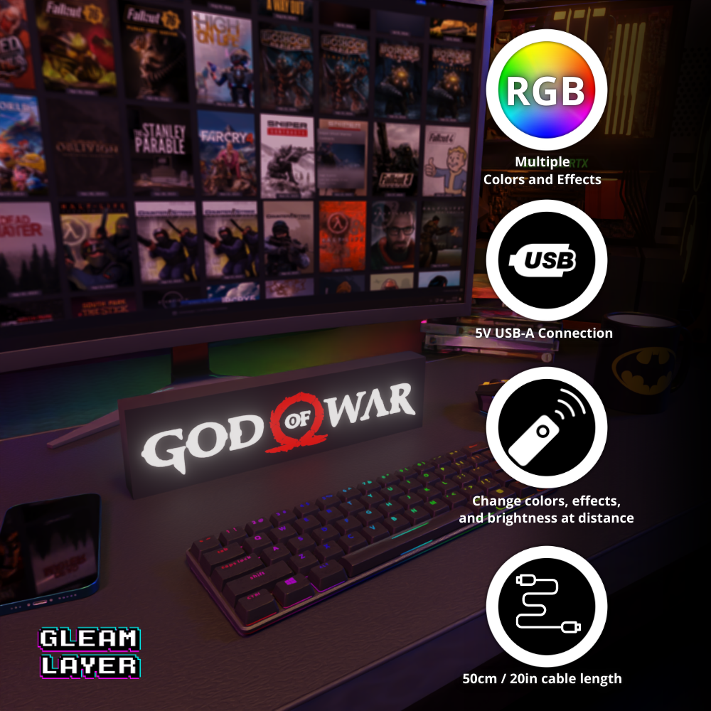 God of War Norse Saga RGB Atmosphere Display for Entertainment Rooms